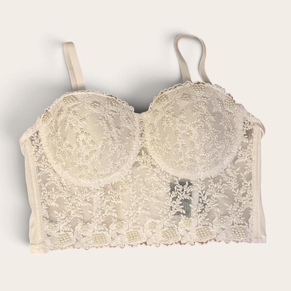 Windsor white lace bralette with